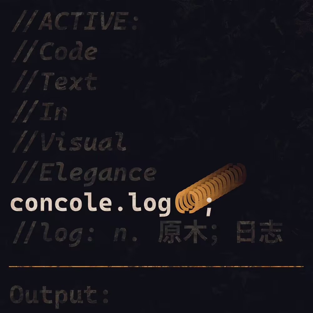 ACTIVE系列海报，结合了log的两个概念：原木和日志。